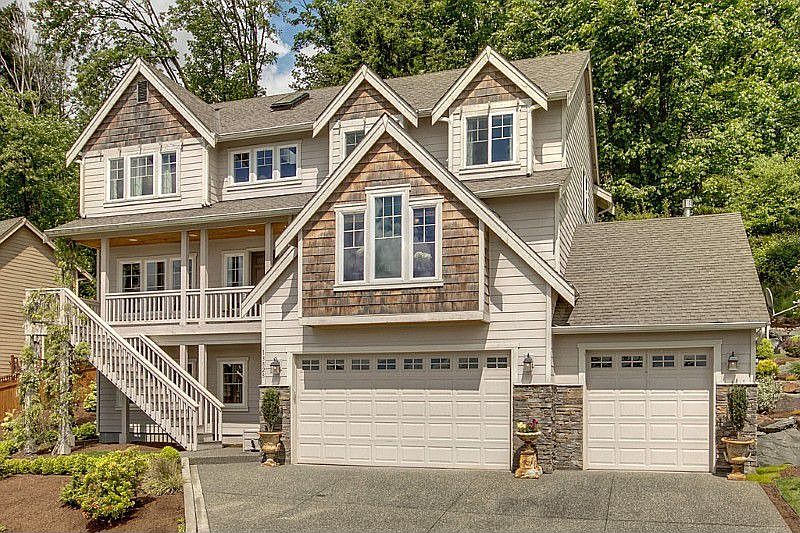 Impressive 5 bedroom, 3.25 bath, 3,660 square foot China Falls home with tons of natural light. This large, private lot is backed by a greenbelt and has a beautiful 180 degree outlook to the West. Open living room to kitchen floor plan and basement with amazing custom theater plus billiard room with wet bar make this home perfect for entertaining. 4 bedrooms on upper level, formal dining room and three car garage are just a few additional features. Get your Issaquah School District on!