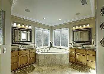 Master suite spa with tranquil views.