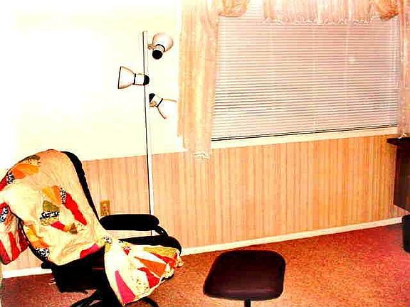 Large bedroom has private