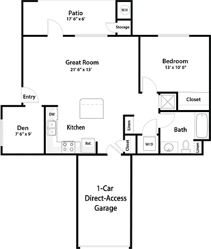 Floor plan The Flats Plan 1 - Downstairs