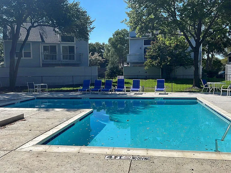 Brand new swimming pool with new pool furniture