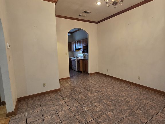 Dining room from door of Unit F