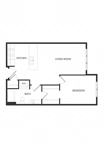 Floor plan Frederick 1L 1x1