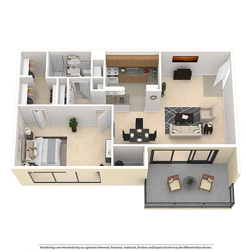 Floor plan 1 Bed 1 Bath