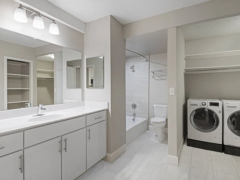 Washer and dryer in select homes
