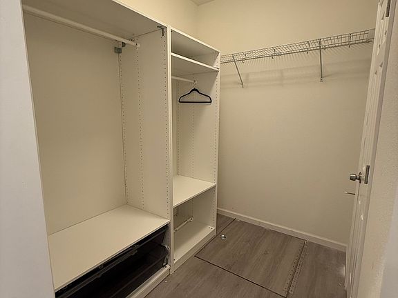 Walk in closet with built in closet system