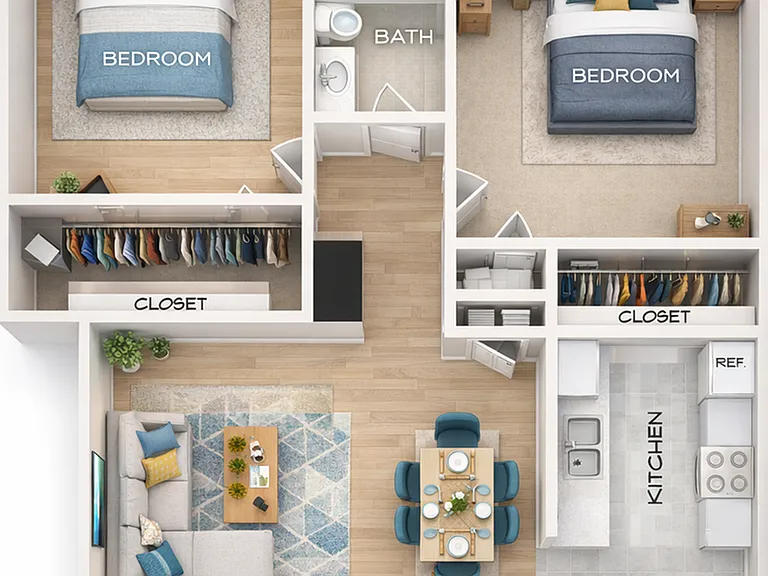 Floor Plan 2BD Floor Plan 2BD
