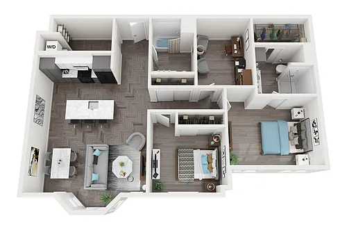 Floor plan 2X2 Den