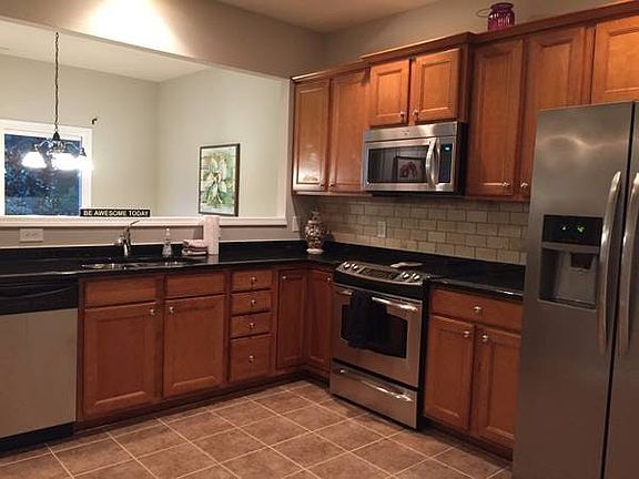 Kitchen open to the dining area