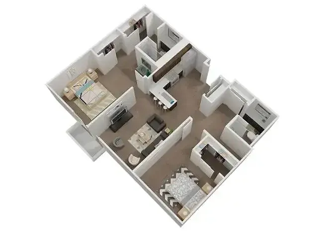 Floor plan 2BD, 2BTH