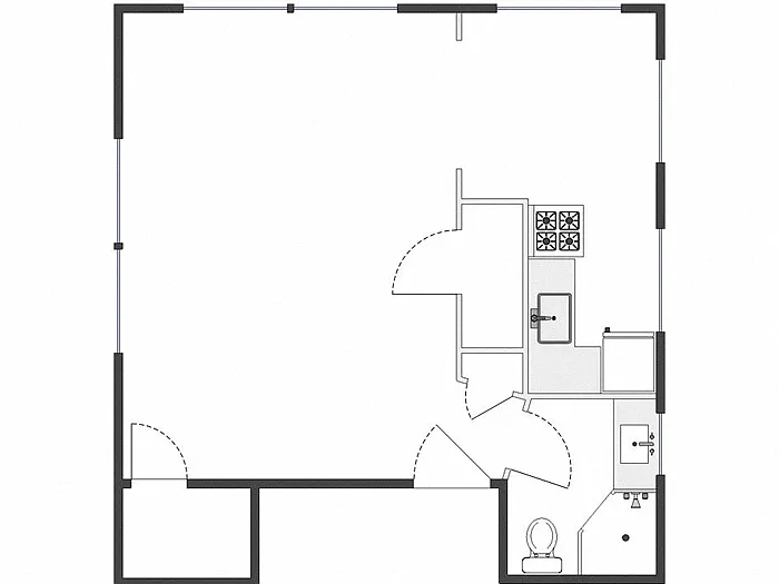 Floor plan Studio: Type B