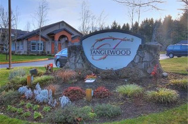 Entry to desirable Tanglewood at Klahanie Community entry and view of Clubhouse. Clubhouse offers a rentable party space for private get togethers and meetings. Also a great workout facility, hot tub, outdoor pool as well as a private basketball court for fun and exercise. The utilities included in the Home Owners Dues are water, sewer, gas, garbage, as well as earthquake insurance & all of the exterior community maintenance & common areas for a carefree easy lifestyle. Great value for first time home buyers, garbage, busy professionals, young families and busy professional who have not time or desire to do yard work on their free time. Could this carefree lifestyle be your chose too?