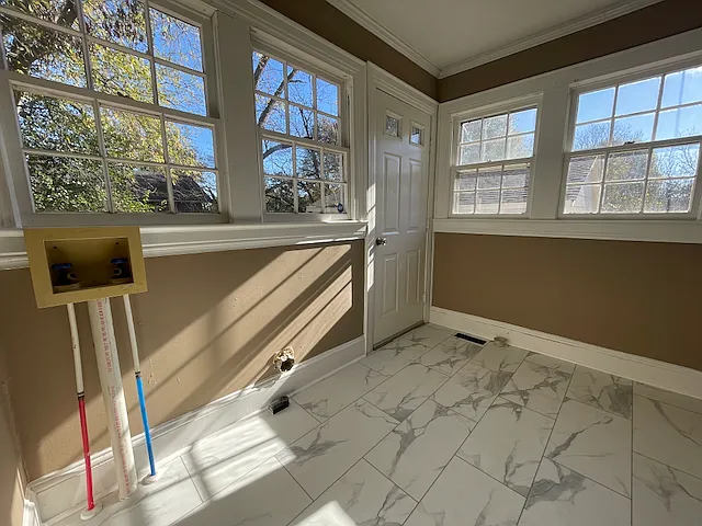 laundry room, back door mud room