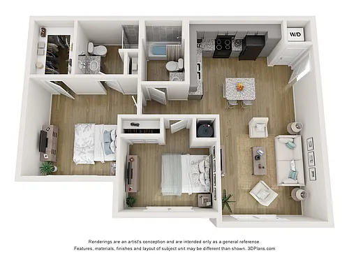 Floor plan 2BR 80