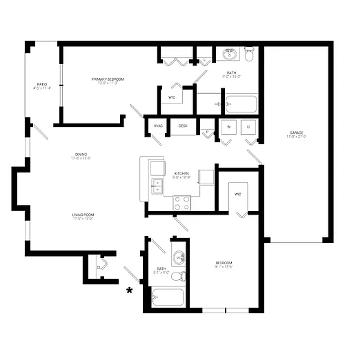 Floor plan B2 Garage- Lower