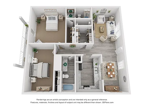 Floor plan 2x2B Luxury Rehab 960 sq ft
