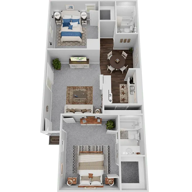 Floor plan 2 bedroom 2 bath