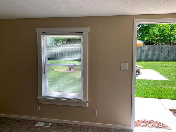 Living room view to patio area