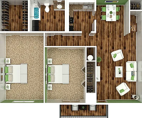 2 Bedroom 1 Bath 2 Bedroom 1 Bath