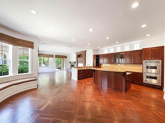 Kitchen, nook and large family room.