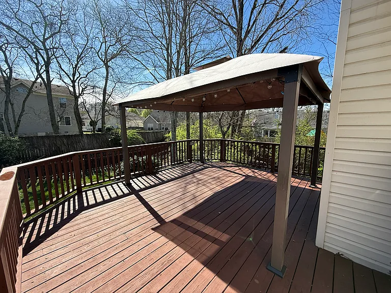 Back deck with gazebo