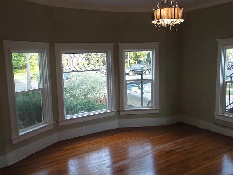 Gleaming hardwoods and tons of light