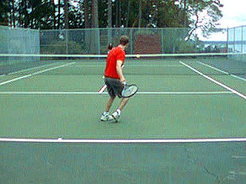 Beach front tennis court