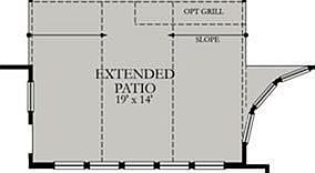 At the rear of the home, the builder provided a large, extended, and covered patio.