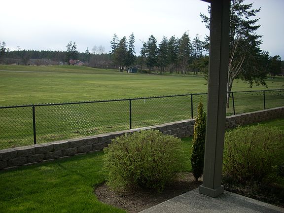 overlooking golf course