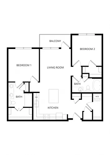 Floor plan 2X2 B1