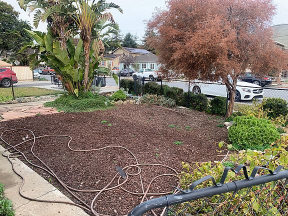 Large, low maintenance, fenced yard