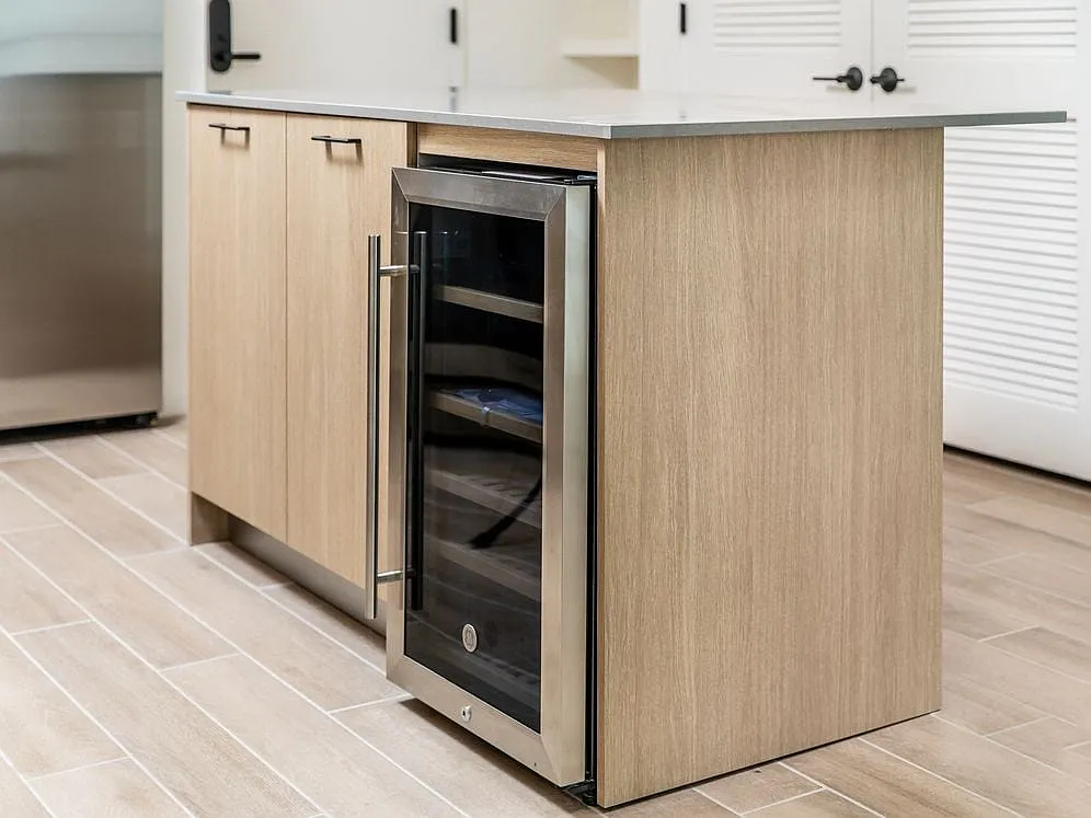 Stainless steel wine fridge in select homes - Avalon Merrick Park