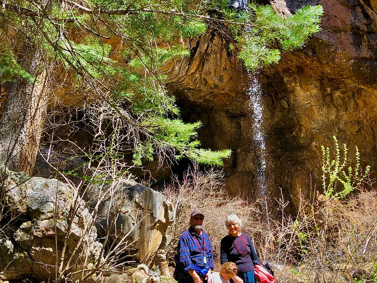 The 100' El Salto waterfall and cave, just a 15 minute walk down to the end of the road.