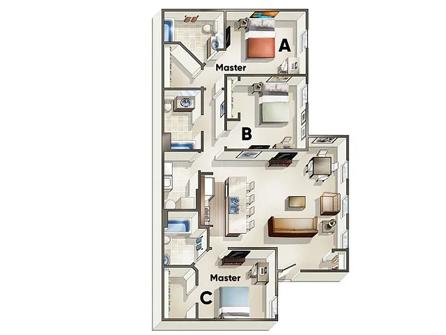 Floor plan C2 Floor Plan (Chartres)