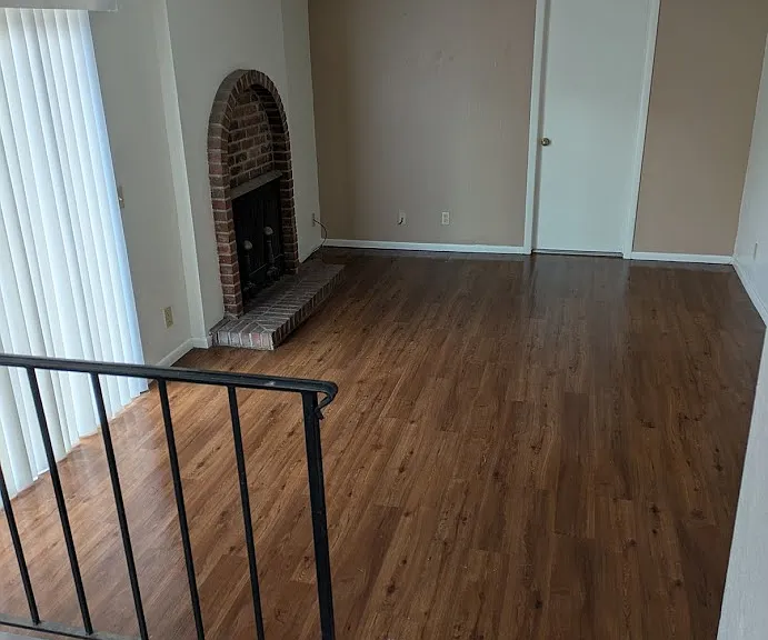 Family room with fireplace