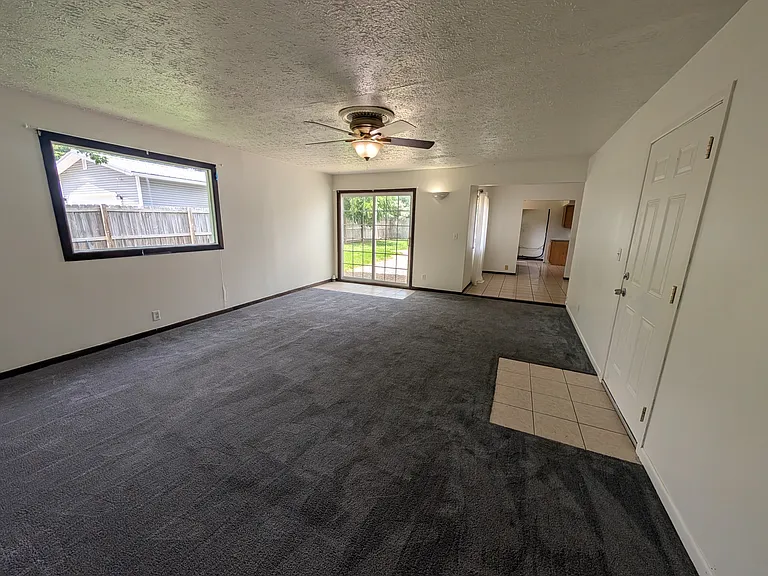 Family room with Sliding Glass