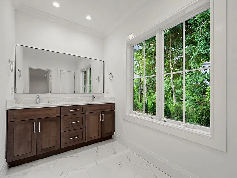 A double vanity w/premium fixtures