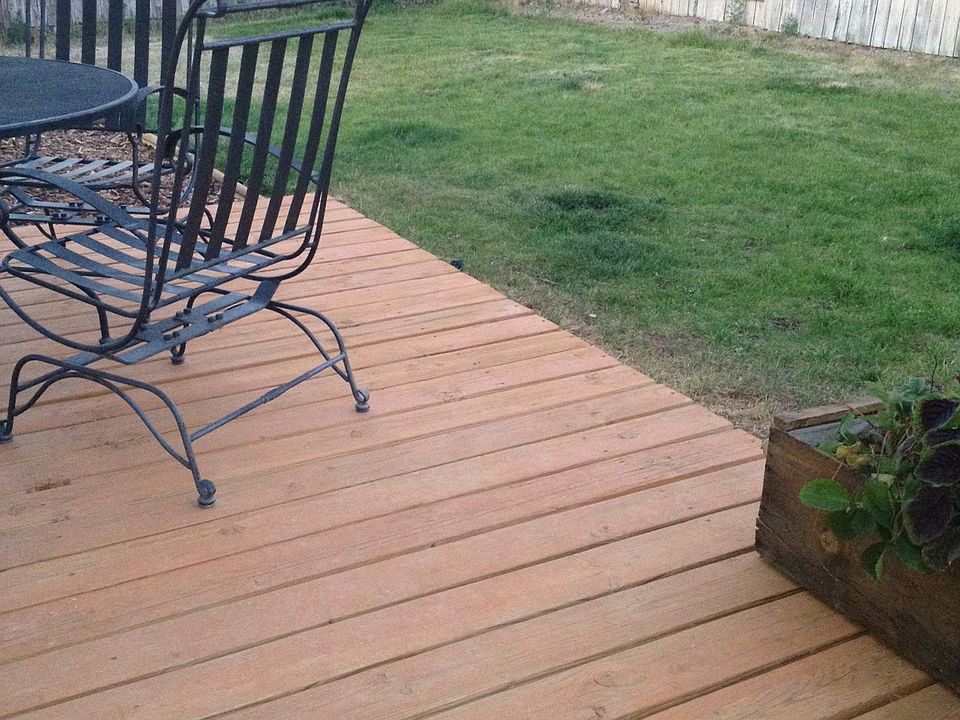 Huge back yard with deck