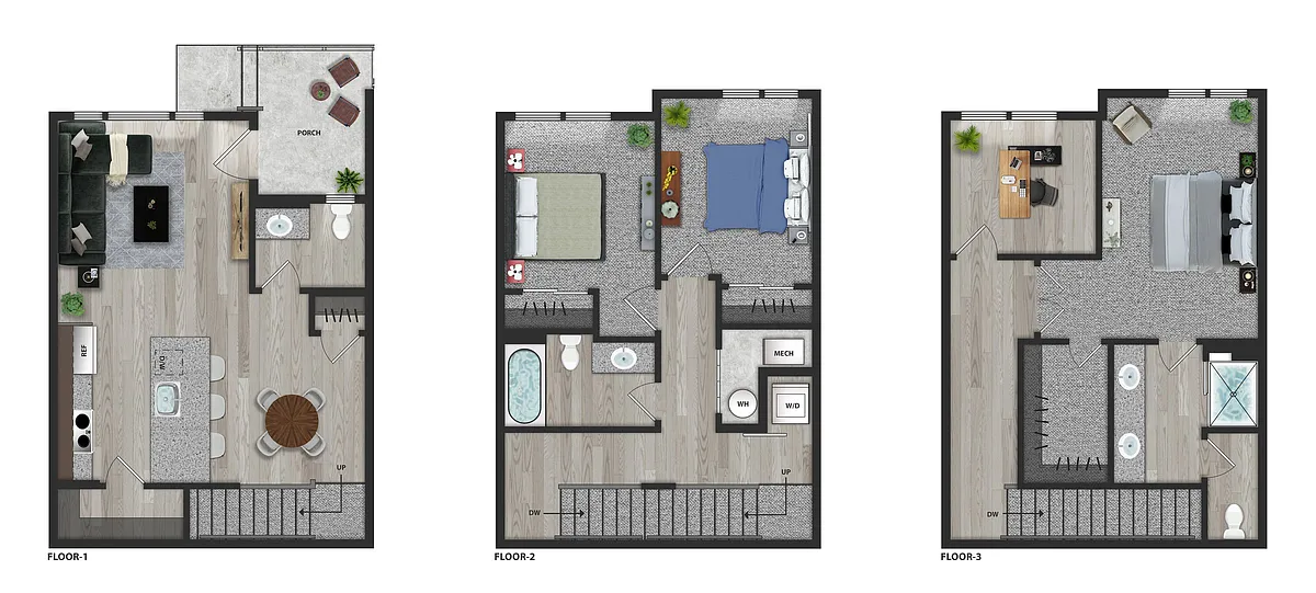 Floor plan 4X2.5-INTERIOR UNIT