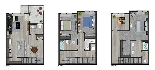 Floor plan 4X2.5-INTERIOR UNIT