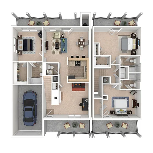 Floor plan Ellington - 3x2.5