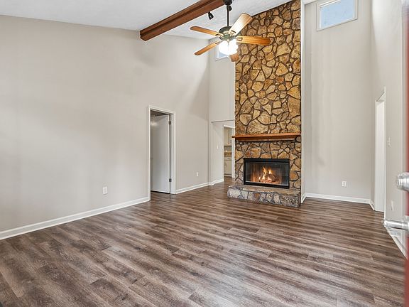 Iving Room: LVP and a fireplace!