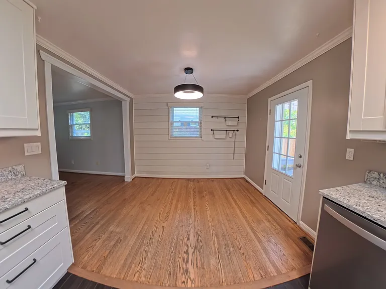 Dining room and kitchen