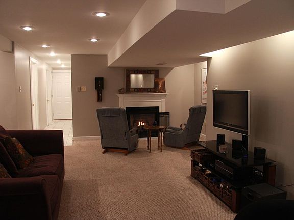Lower-level with fire place, large closet and full bathroom