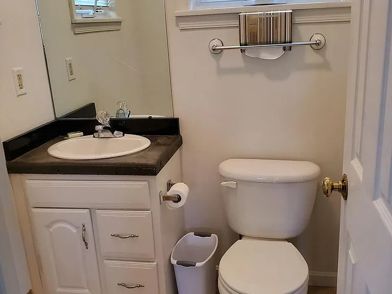 Powder room on main floor.