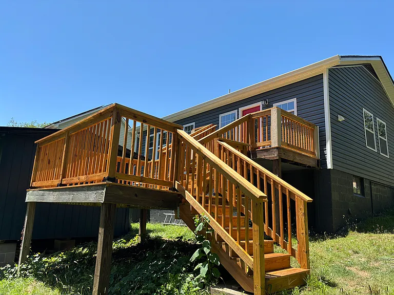 Back deck from below