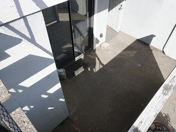 View of the private front patio.