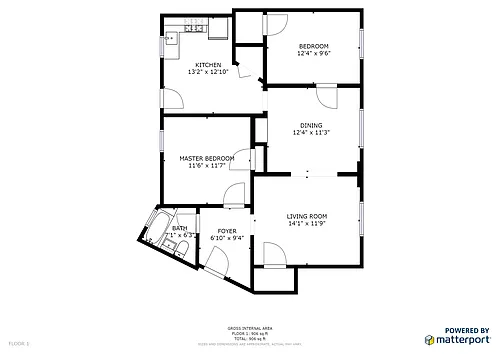 Floor plan Two Bedroom