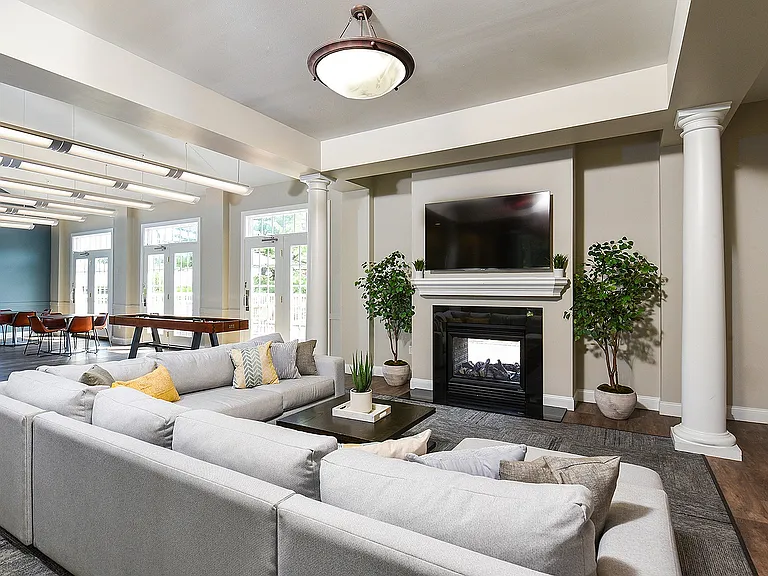 Resident Lounge with Fireplace