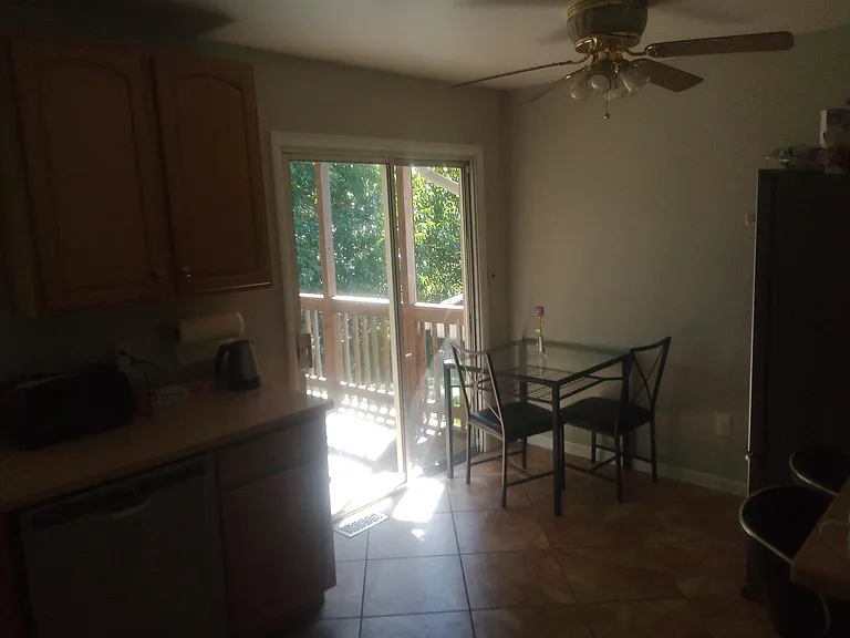 Kitchen with deck